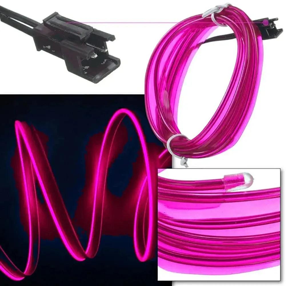Car LED Strips Interior Decorative Lamp Flexible Neon Cold RGB Lights - SajiDeals