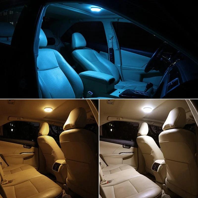 Magnetic Car LED Touch Light Car Roof Interior Light Magnets Ceiling Lamp Universal Reading Night Lamp Car Interior Accessories - SajiDeals