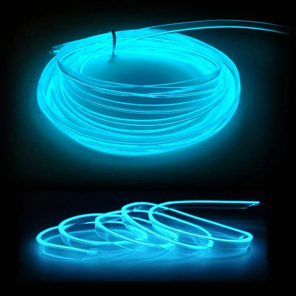 Car LED Strips Interior Decorative Lamp Flexible Neon Cold RGB Lights - SajiDeals