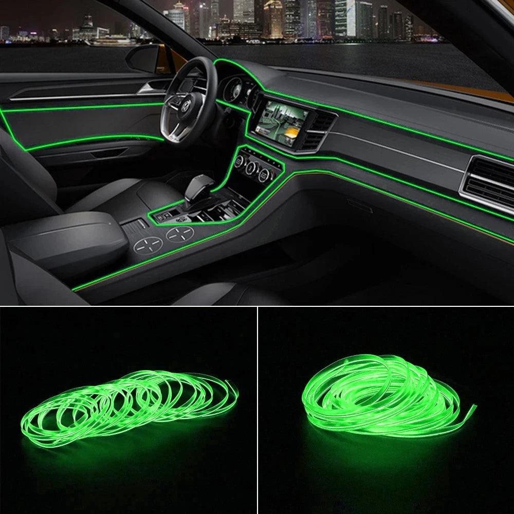 Car LED Strips Interior Decorative Lamp Flexible Neon Cold RGB Lights - SajiDeals