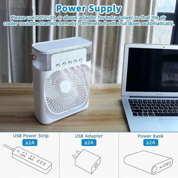 Air Cooler Fan With Embose Button Usb Electric (big Size 10) (random Color) - SajiDeals