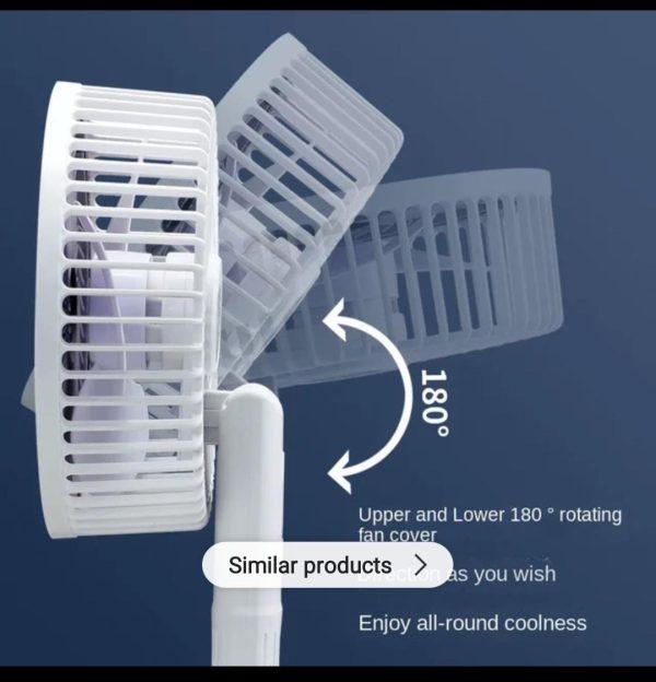 New Portable 3 Gears Rechargeable Desktop Fan Low Noise Air Cooling Handheld Clipped Circulator Table Fan Clip Fan Usb Rechargeable Desk Fan With Sturdy Clamp, Quiet Operation, Strong Airflow With 360° Rotation For Home, Stroller, Office, Outdoor, Camping - SajiDeals