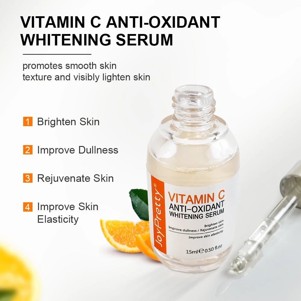 Vitamin C Serum For Face Dark Spots Fading Hyaluronic Acid Moisturizing Plumping Whitening Serum Skin Care Products JoyPretty - SajiDeals