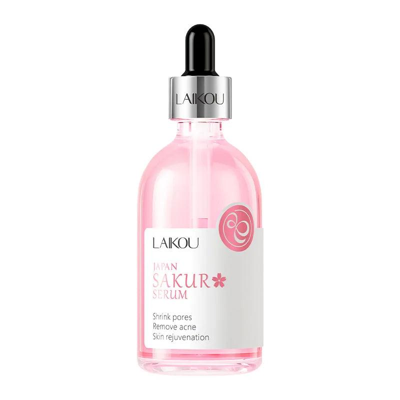 LAIKOU Sakura Face Serum 100ml Moisturizing Brightening Brightening Firming Facial Essence Serum Face Skin Care Products - SajiDeals