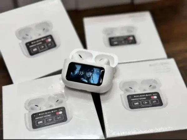 A9 Pro Touch Screen Anc Wireless Headset Tws Noise Cancelling Earbud Bluetooth Headphone 5.4 Support App Long Battery Life - SajiDeals